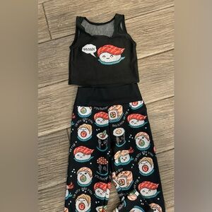 Sugarlulu girl medium athletic, gymnastics, cheer dance set. SUSHI ROLL